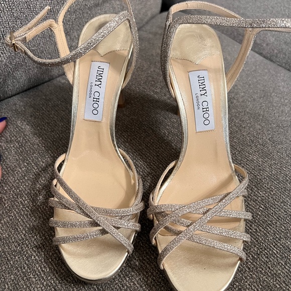 JIMMY CHOO BRIDAL DUSTY GLITTER PLATFORM - Picture 4 of 5